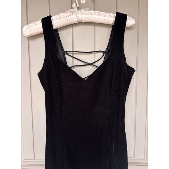 Sexy Witchy Vintage Jessica McClintock Maxi Dress 5/6 Y2K Goth Velvet - Picture 8 of 16